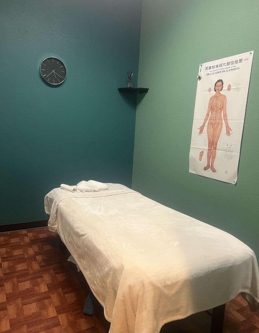 Private treatment room at Taichi Spa in San Antonio, Texas.